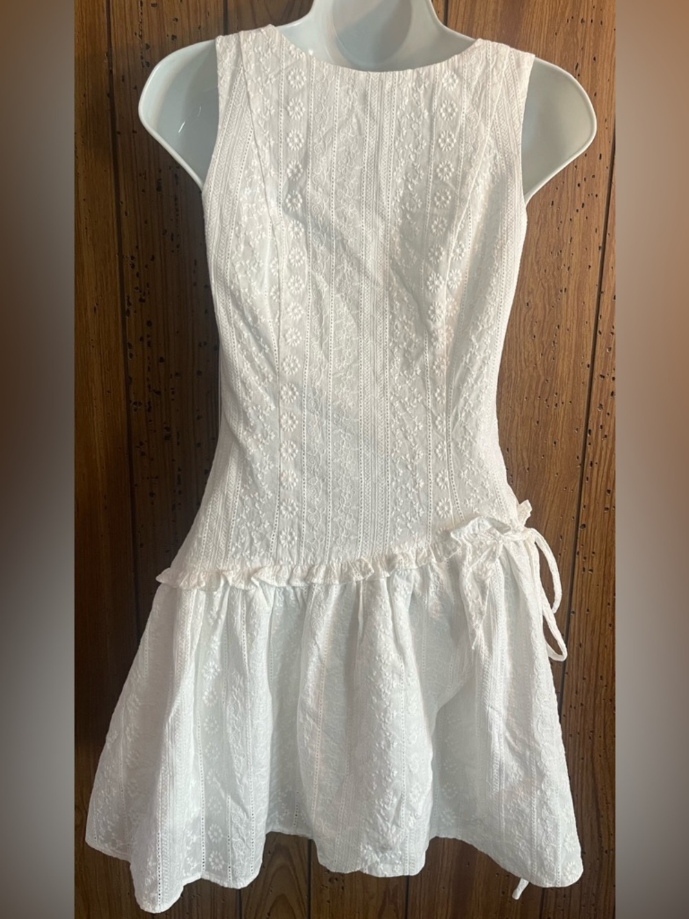 Princess PollyWhite Sleeveless Mini Dress with Tie Detail - Picture 7 of 7